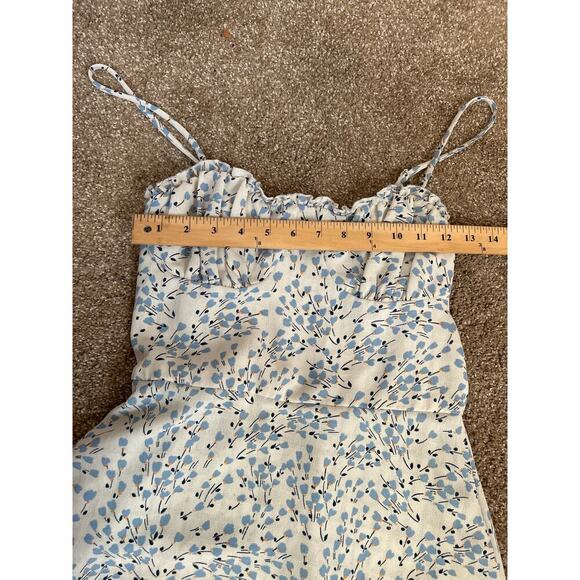 Juniors' Speechless Side Slit Maxi Dress floral print blue/white corset top SZ M - Picture 5 of 8